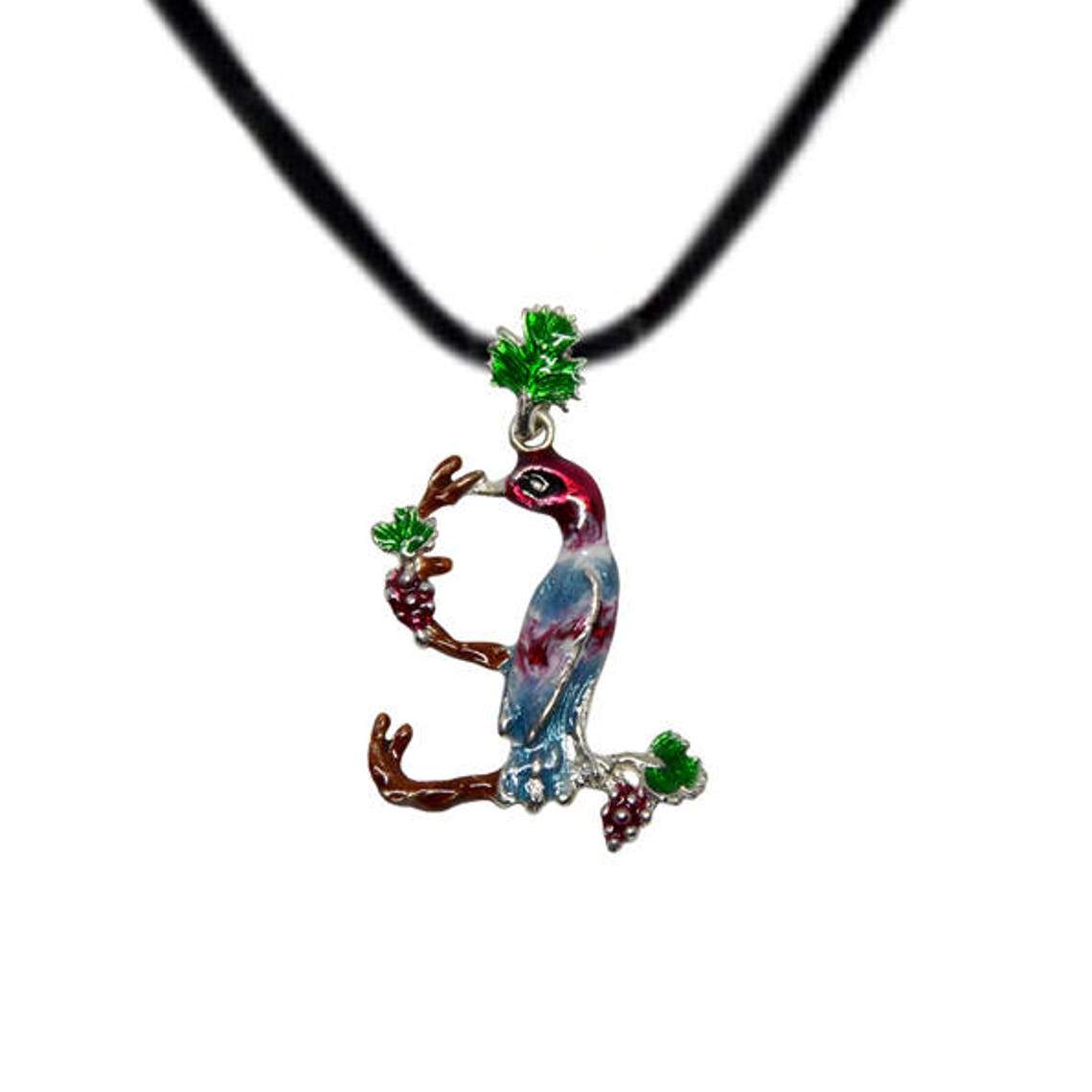 ArtZard Armenian Bird Letter Trchnakir Silver Pendant with Enamel