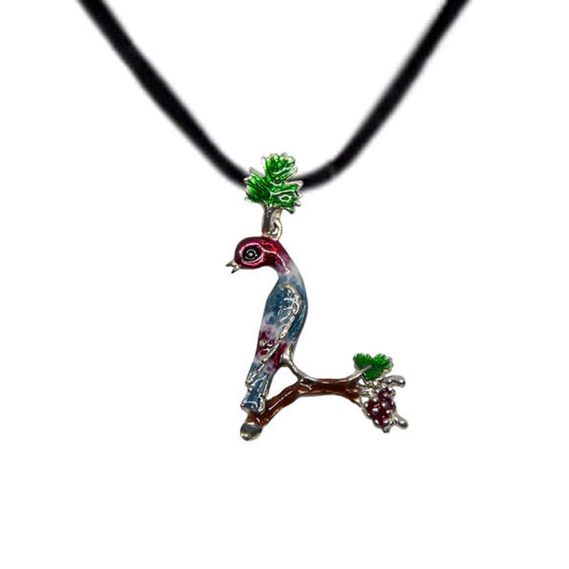 ArtZard Armenian Bird Letter Trchnakir Silver Pendant with Enamel