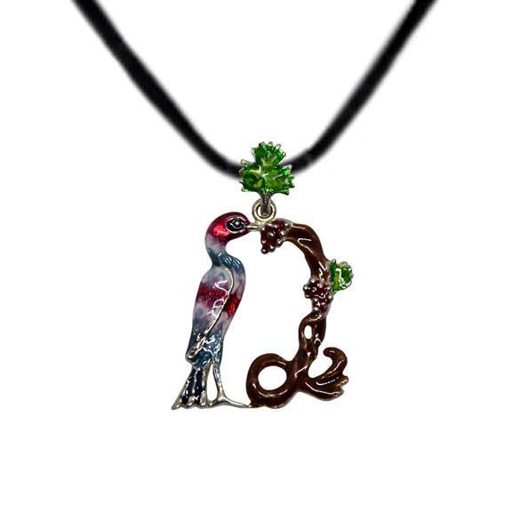 ArtZard Armenian Bird Letter Trchnakir Silver Pendant with Enamel