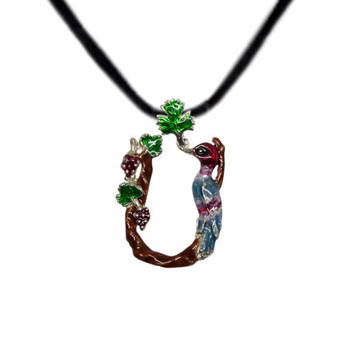 ArtZard Armenian Bird Letter Trchnakir Silver Pendant with Enamel