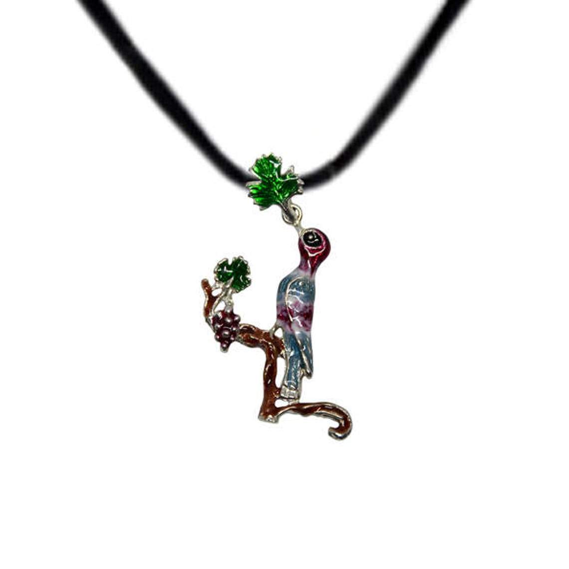 ArtZard Armenian Bird Letter Trchnakir Silver Pendant with Enamel