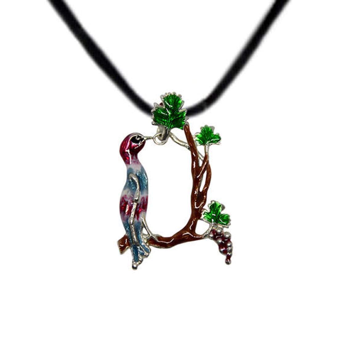 ArtZard Armenian Bird Letter Trchnakir Silver Pendant with Enamel