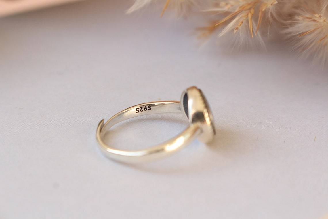 Fancy Forget-Me-Not Adjustable Silver Ring