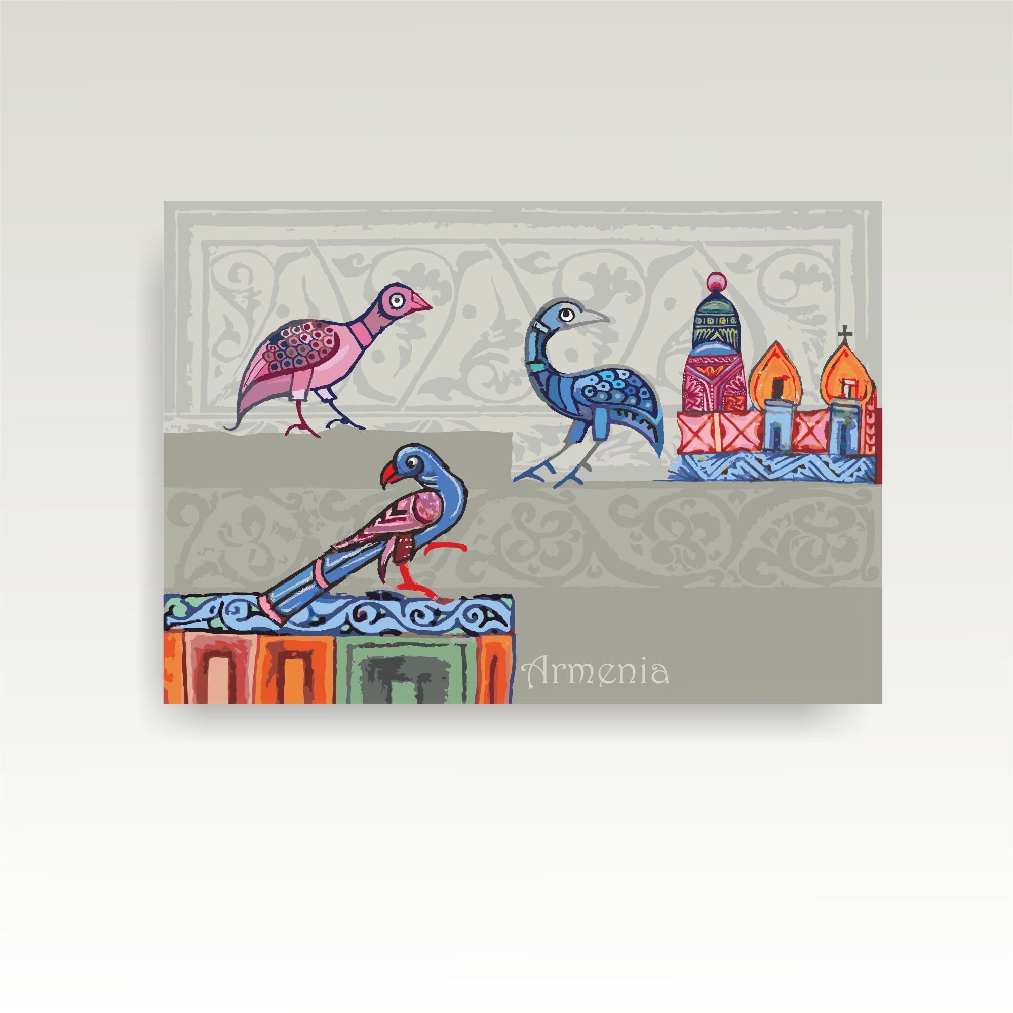 Armenian Postcards Collection by Kyurkchyan - 14 pack
