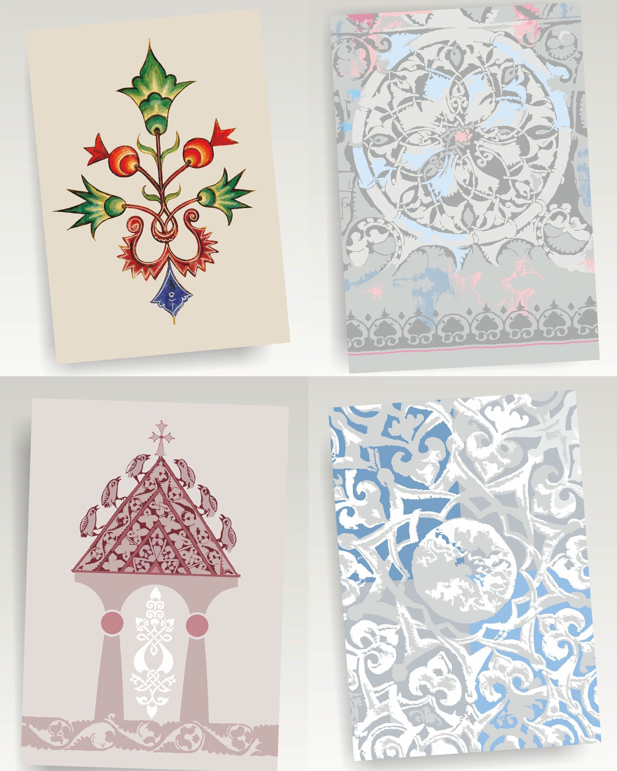 Armenian Postcards Collection by Kyurkchyan - 14 pack