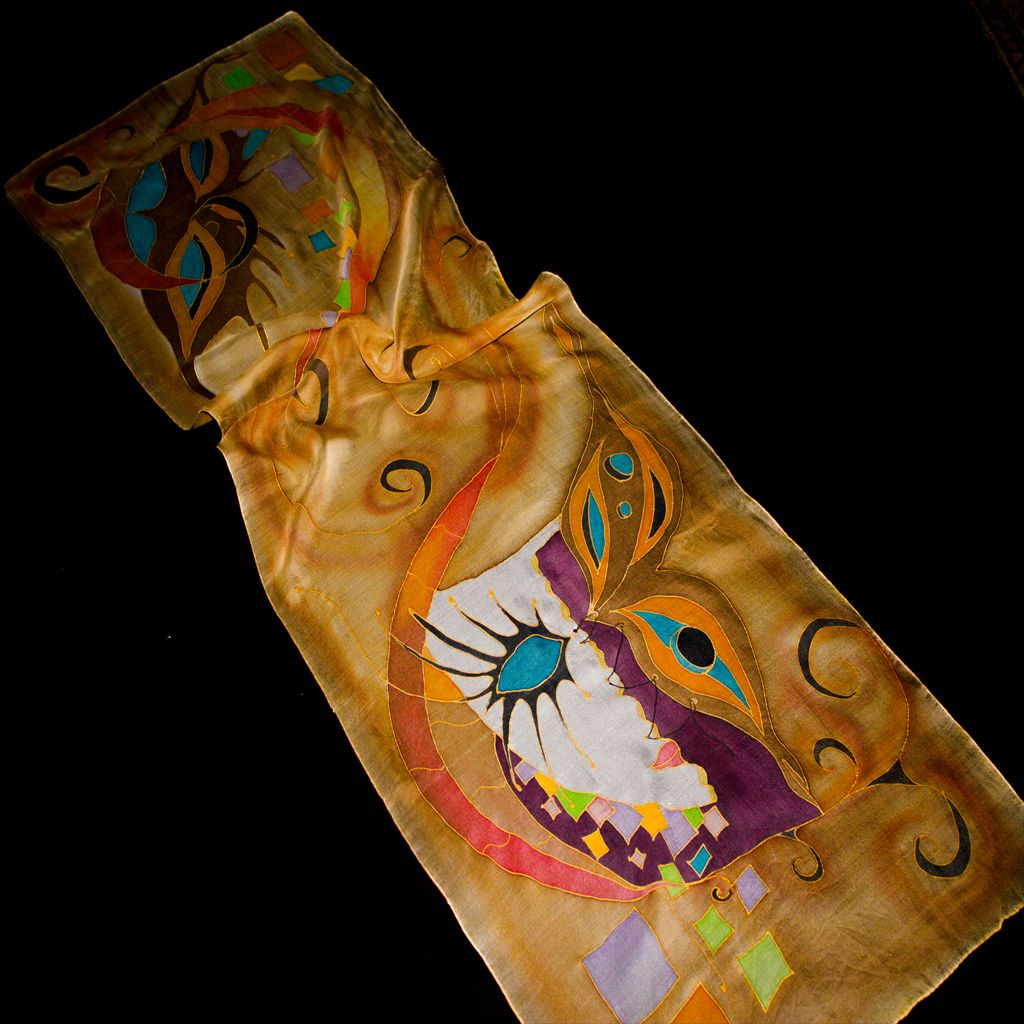 Handmade Batik Scarf - Face