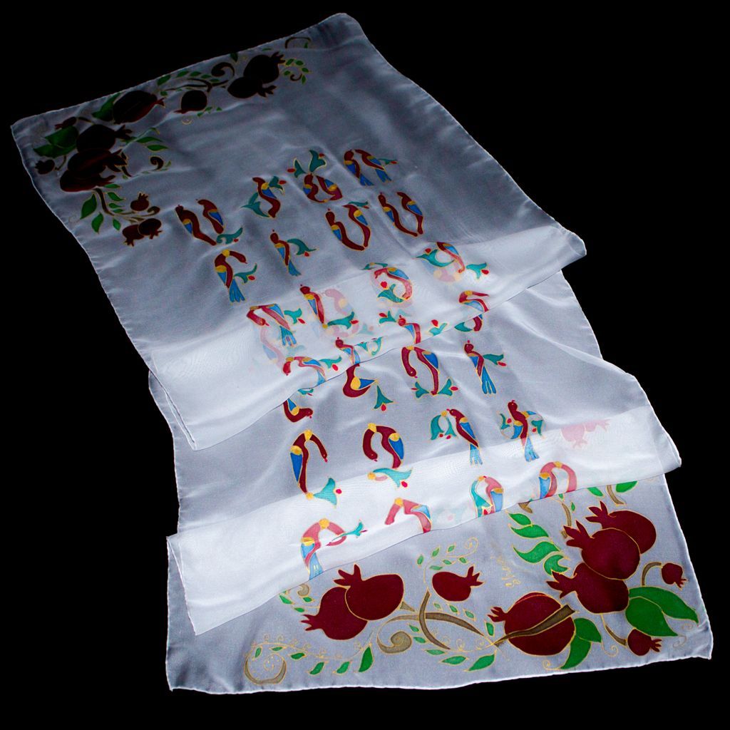 Armenian Alphabet Silk Scarf