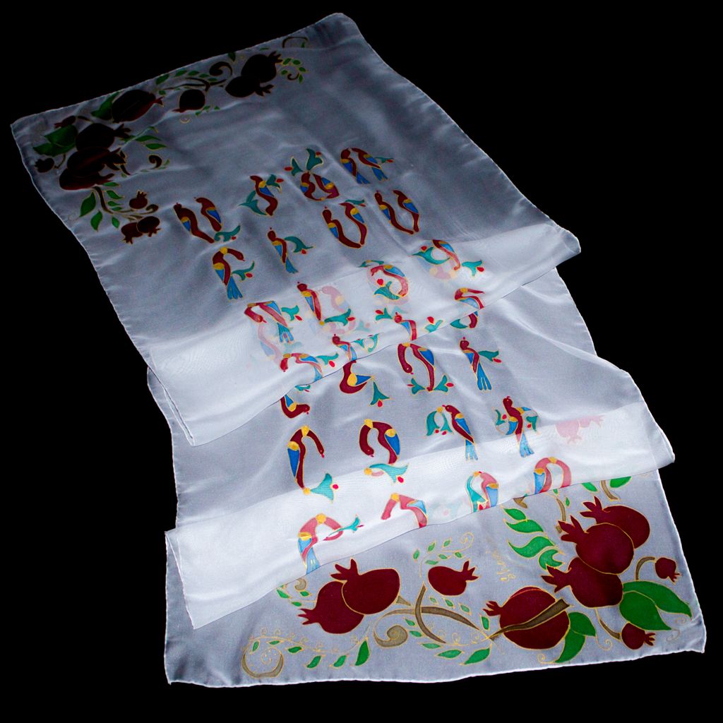 Armenian Alphabet Silk Scarf