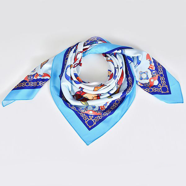 Moreni AYB Armenian Alphabet Letters Scarf - Blue