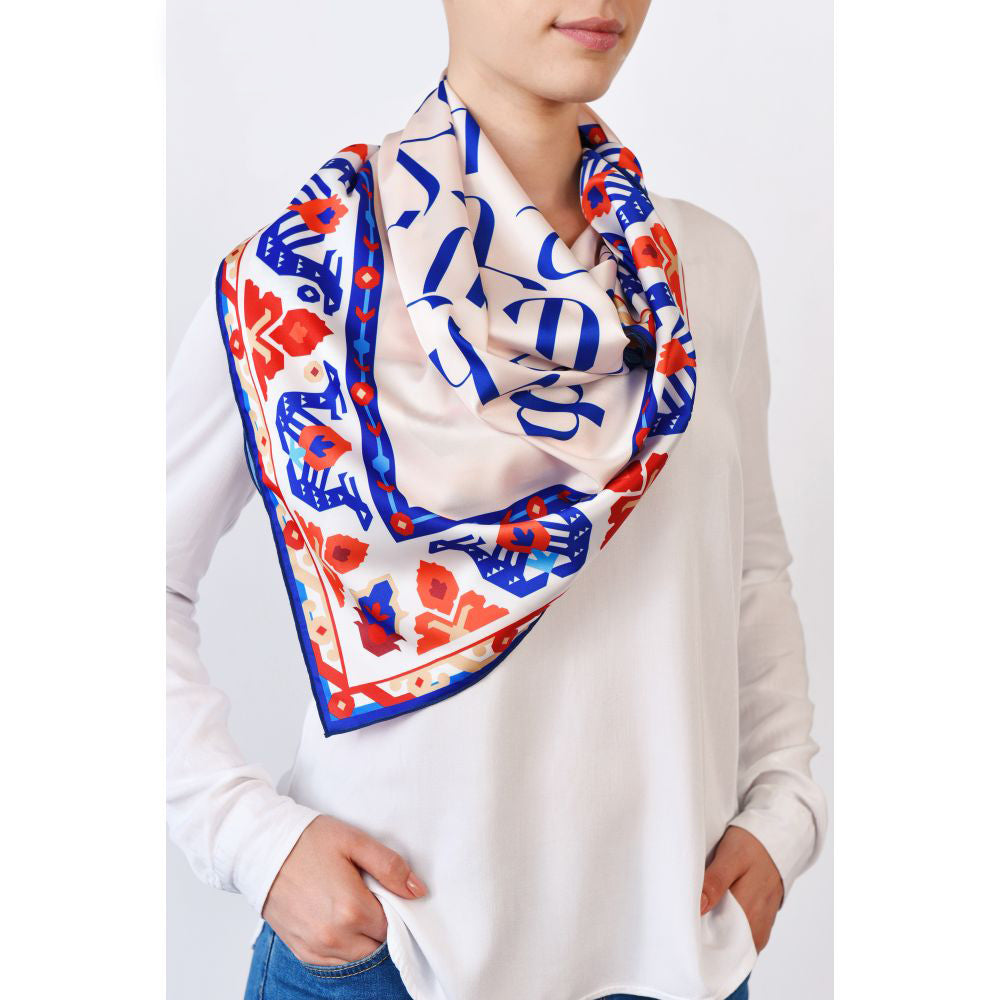 Moreni Scarf with Armenian Alphabet - AYB Collection (The Alphabet)
