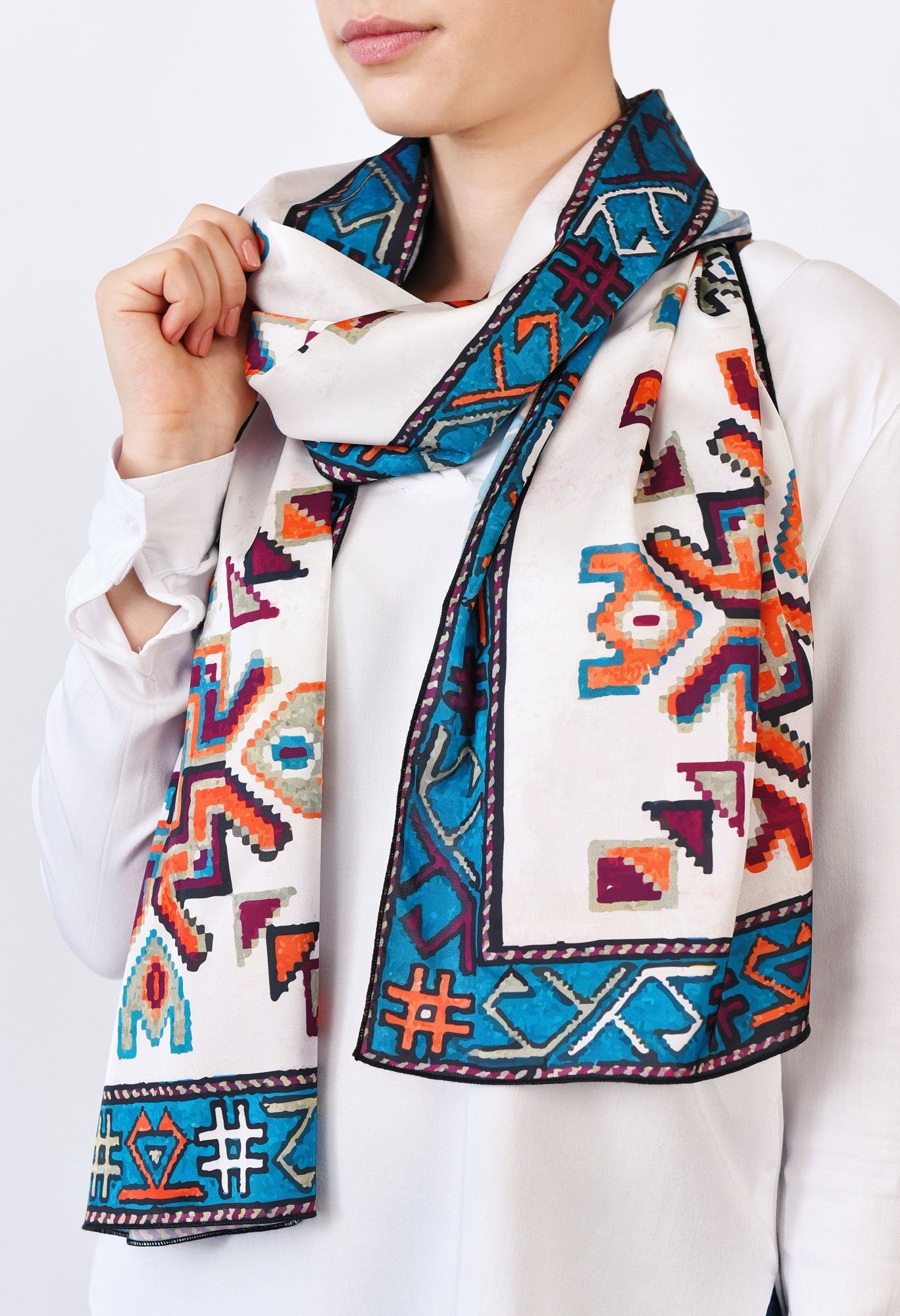 Moreni Artsakh Scarf - Apricot Color