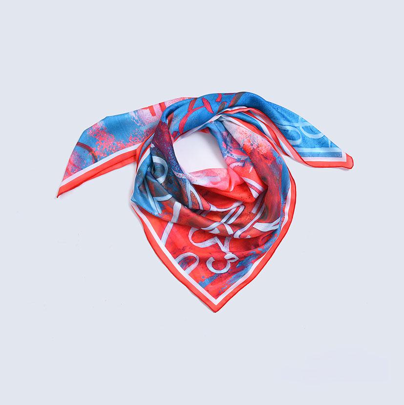 Moreni Scarf - Tarani - Armenian Letters (Red)