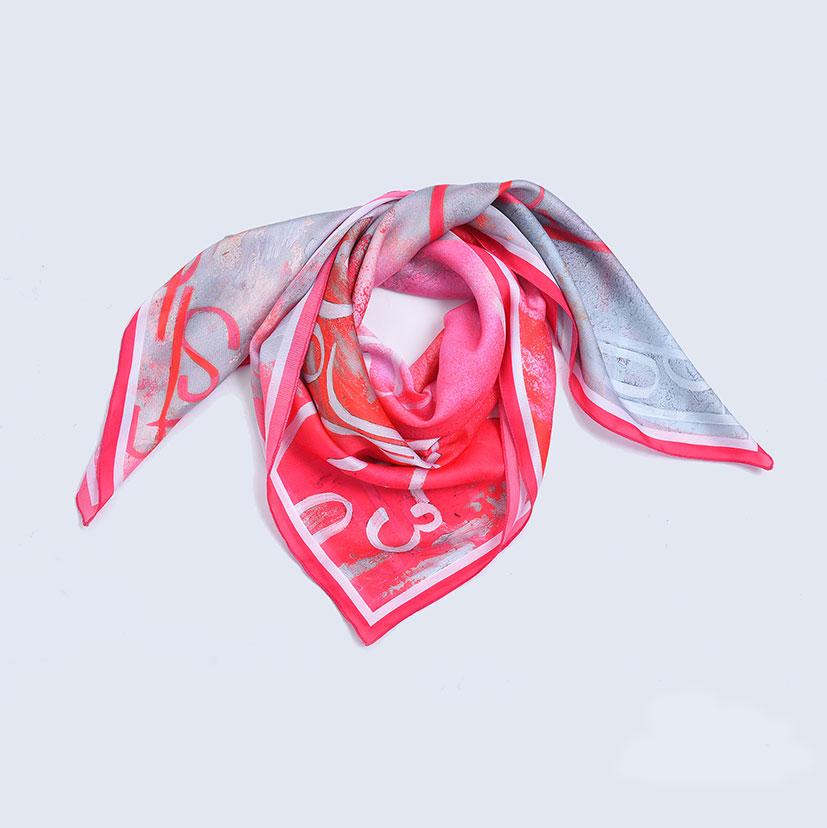 Moreni Scarf - Tarani - Armenian Letters (Pink)