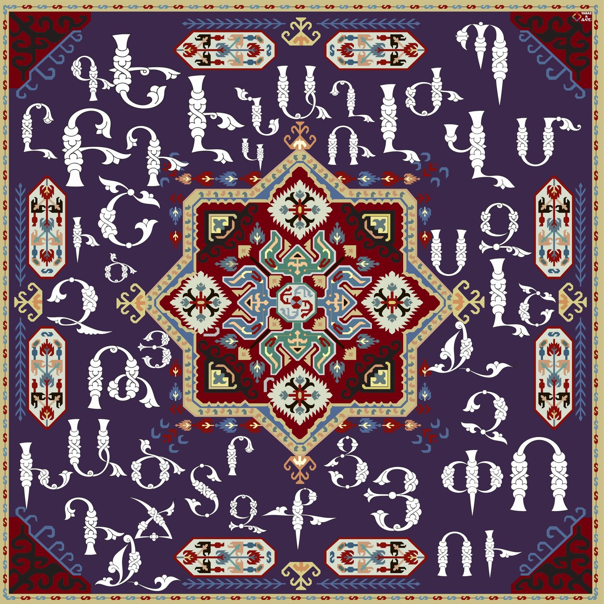 Taraz & Art Scarf - Letters Exposition