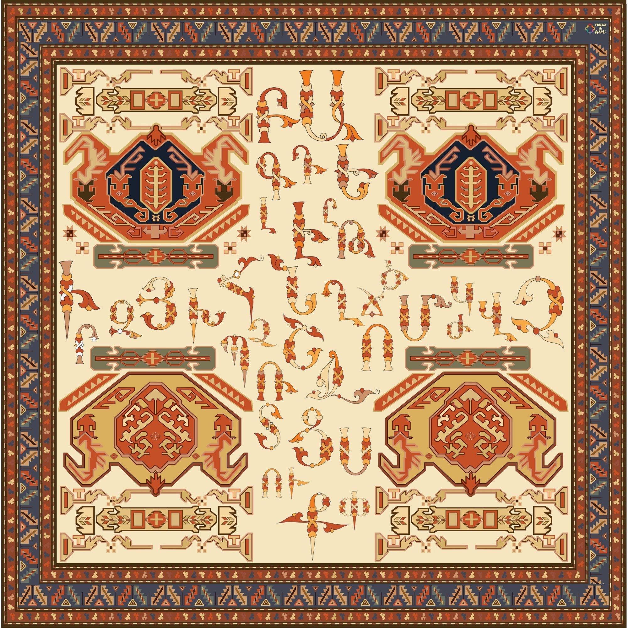 Taraz & Art Scarf - Letters Exposition