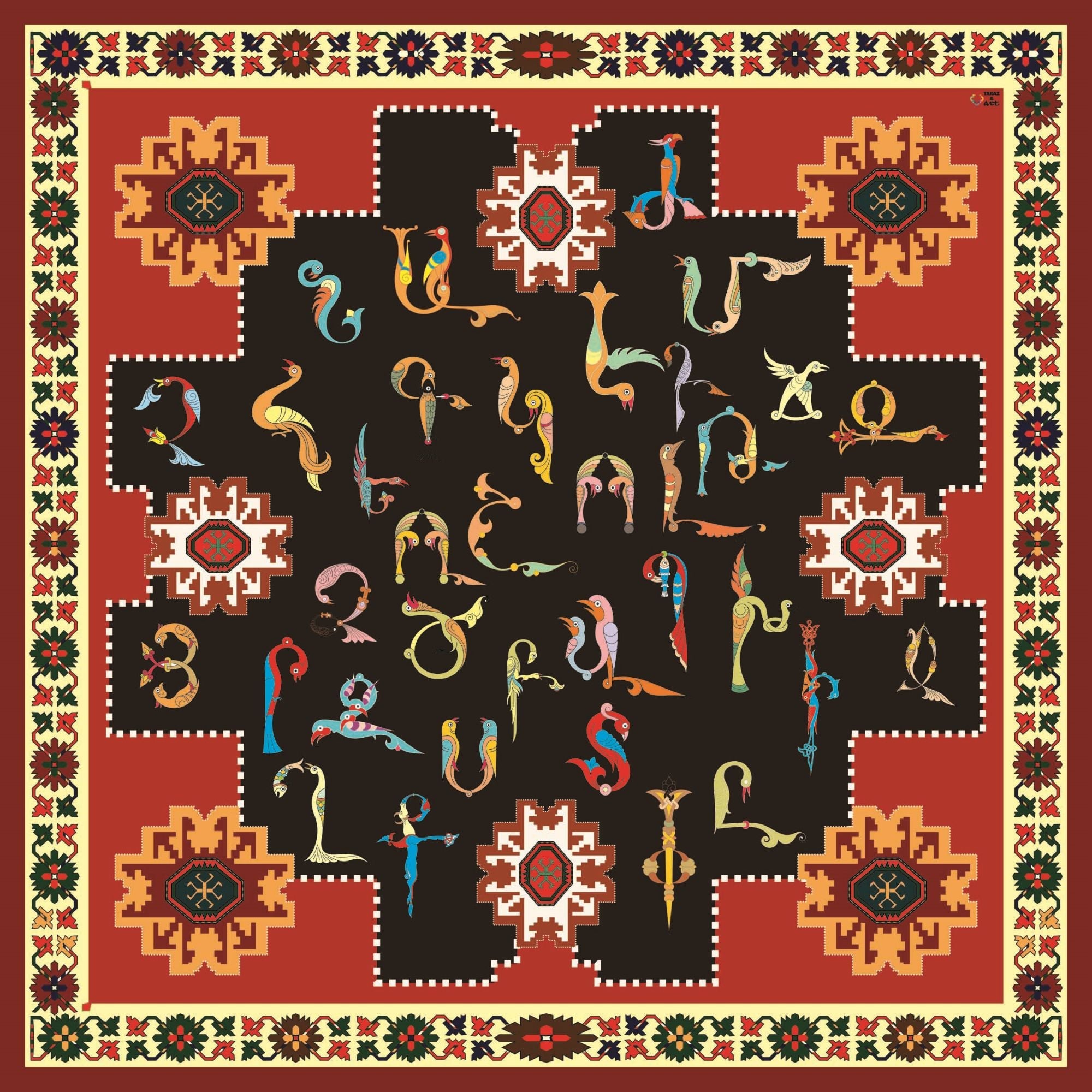 Taraz & Art Scarf - Letters Exposition