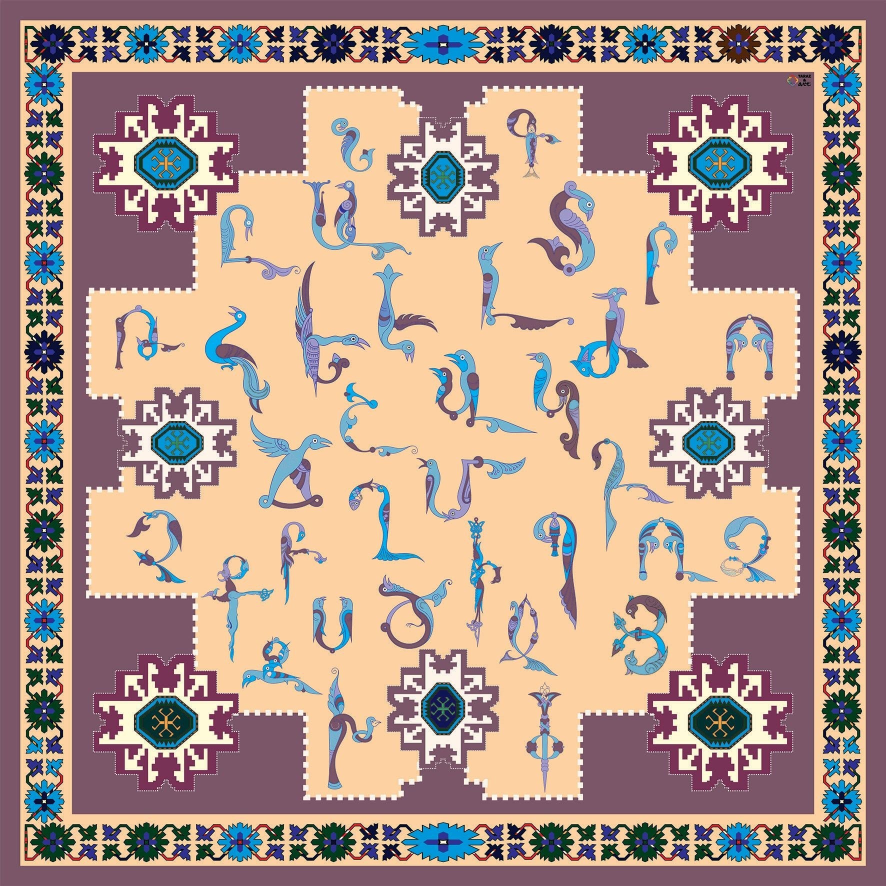 Taraz & Art Scarf - Letters Exposition