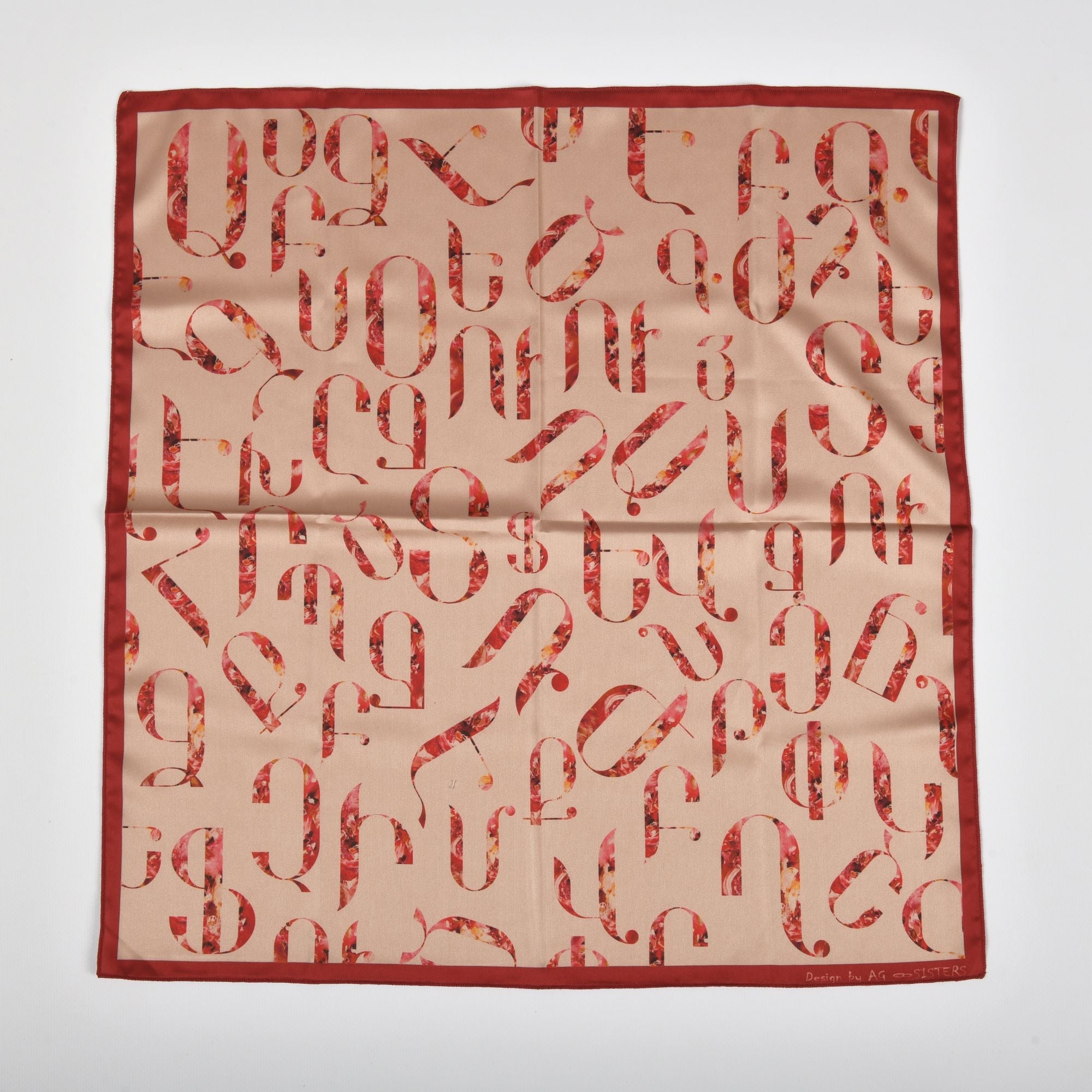 Armenian Alphabet Scarf by AG Sisters
