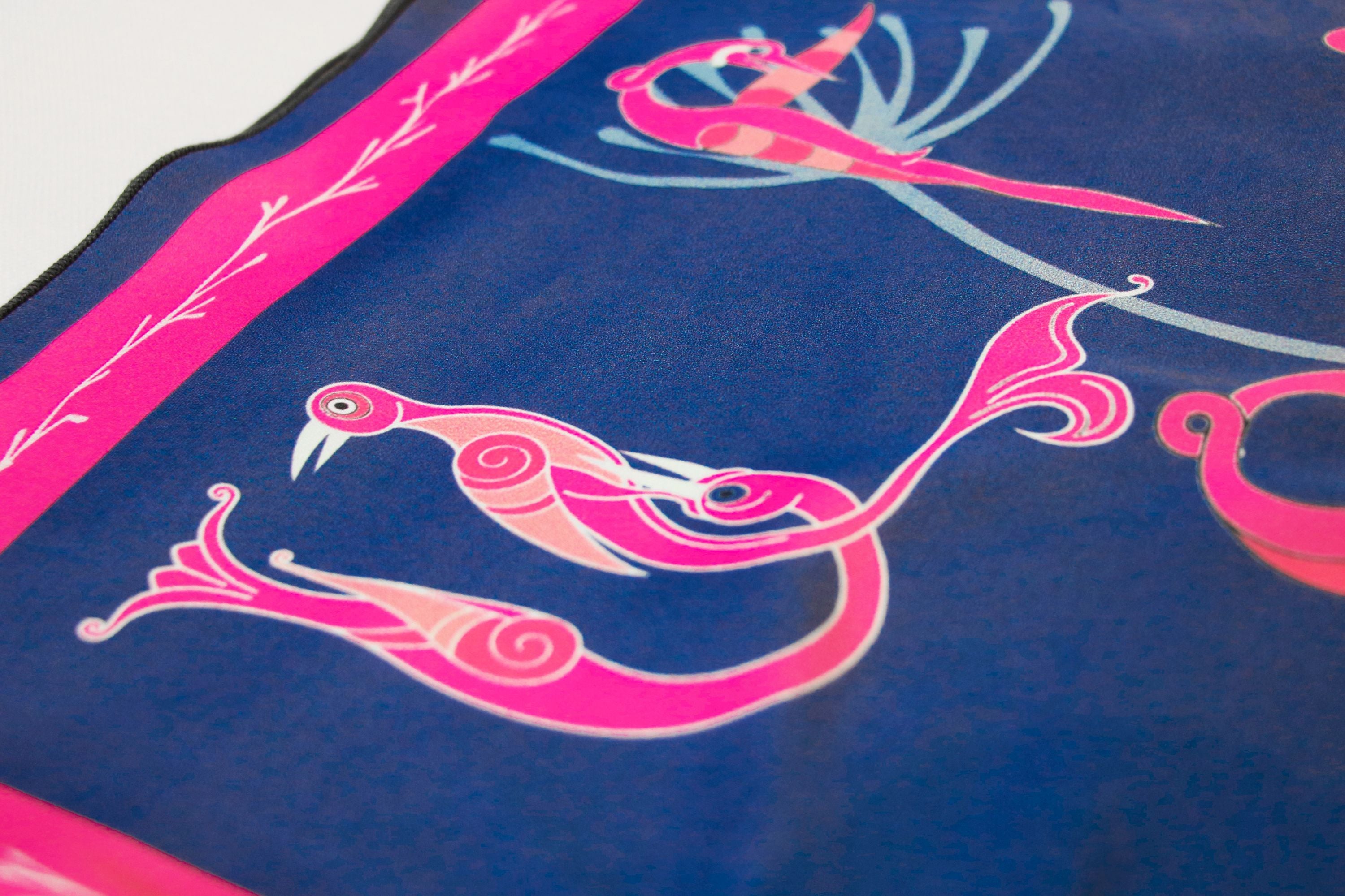 Masoor Armenian Letters Scarf - Pink/Navy