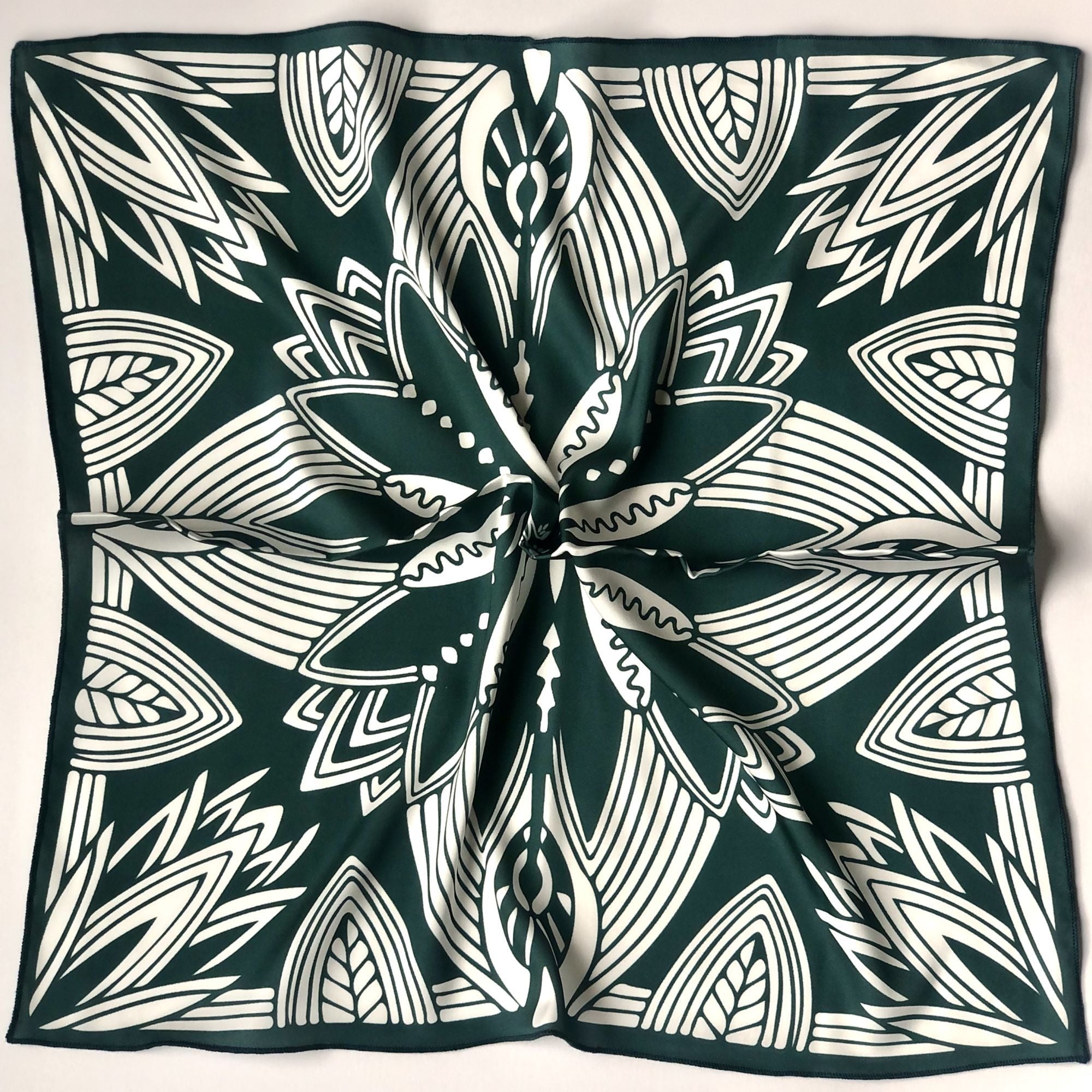 Masoor Armenian Scarf - Leaves - Green