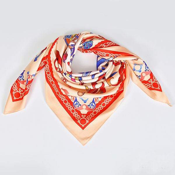 Moreni Scarf with Armenian Alphabet - AYB Collection (Apricot)
