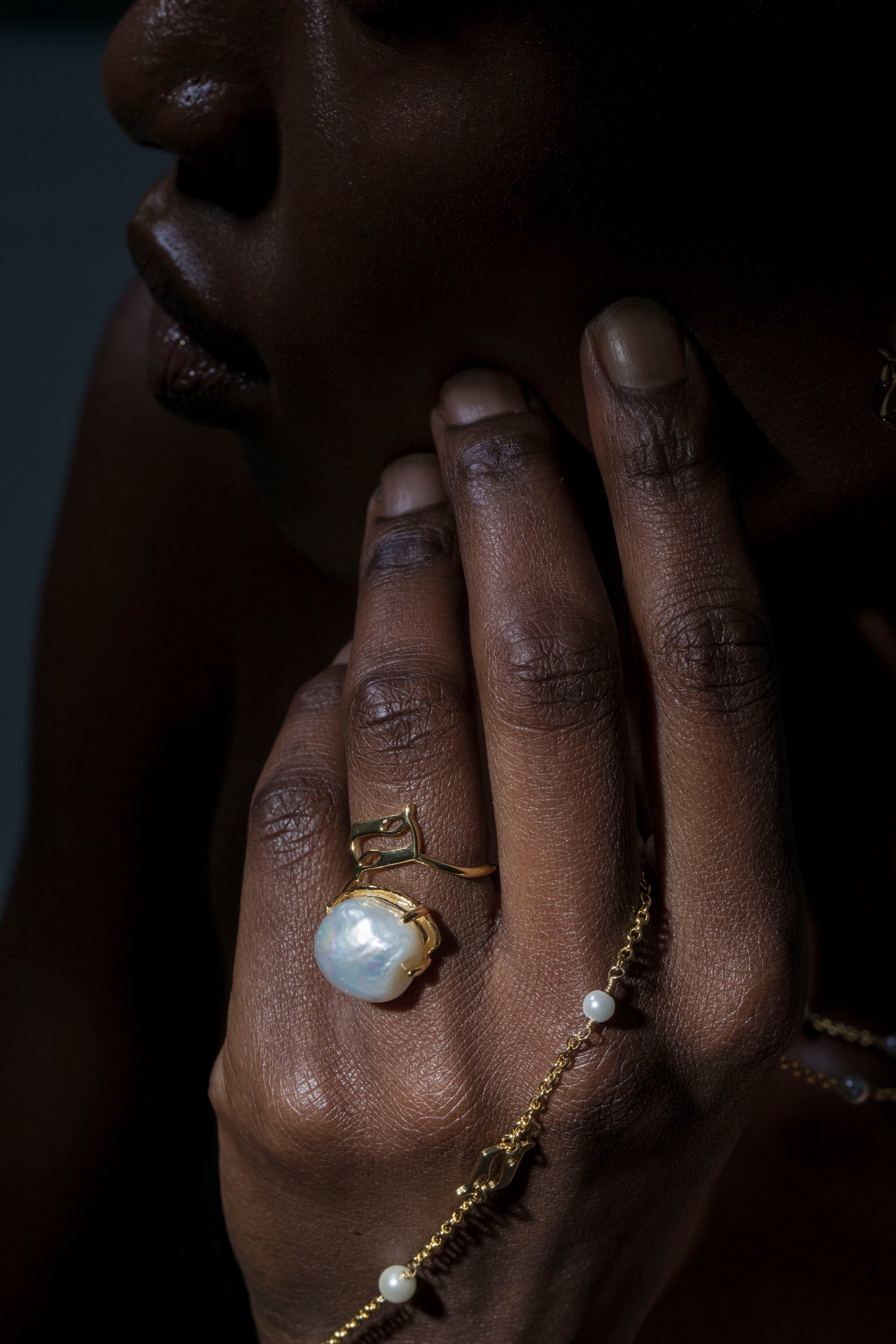 Beginning Sea Pearl Logo Ring