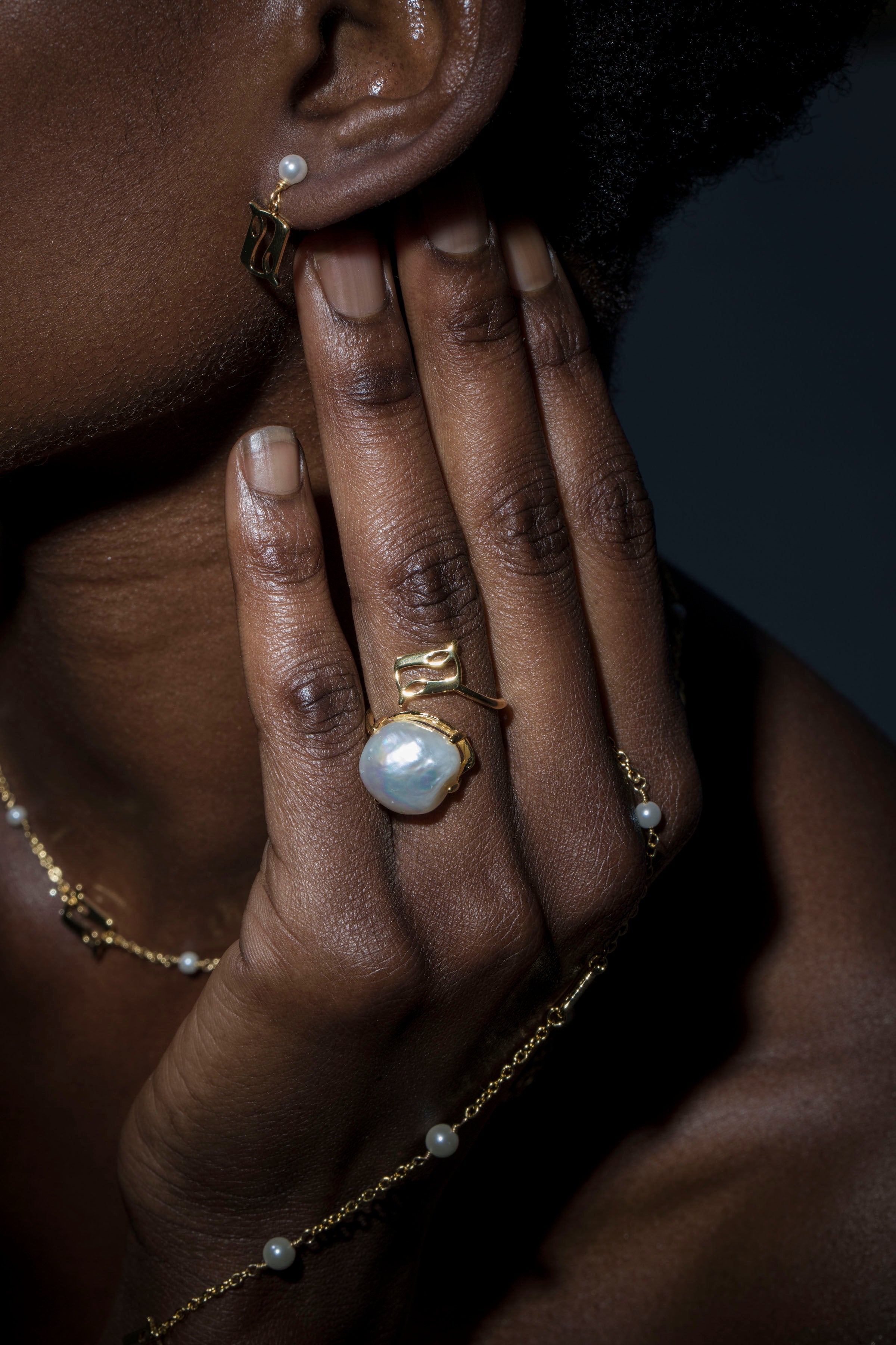Beginning Sea Pearl Logo Ring