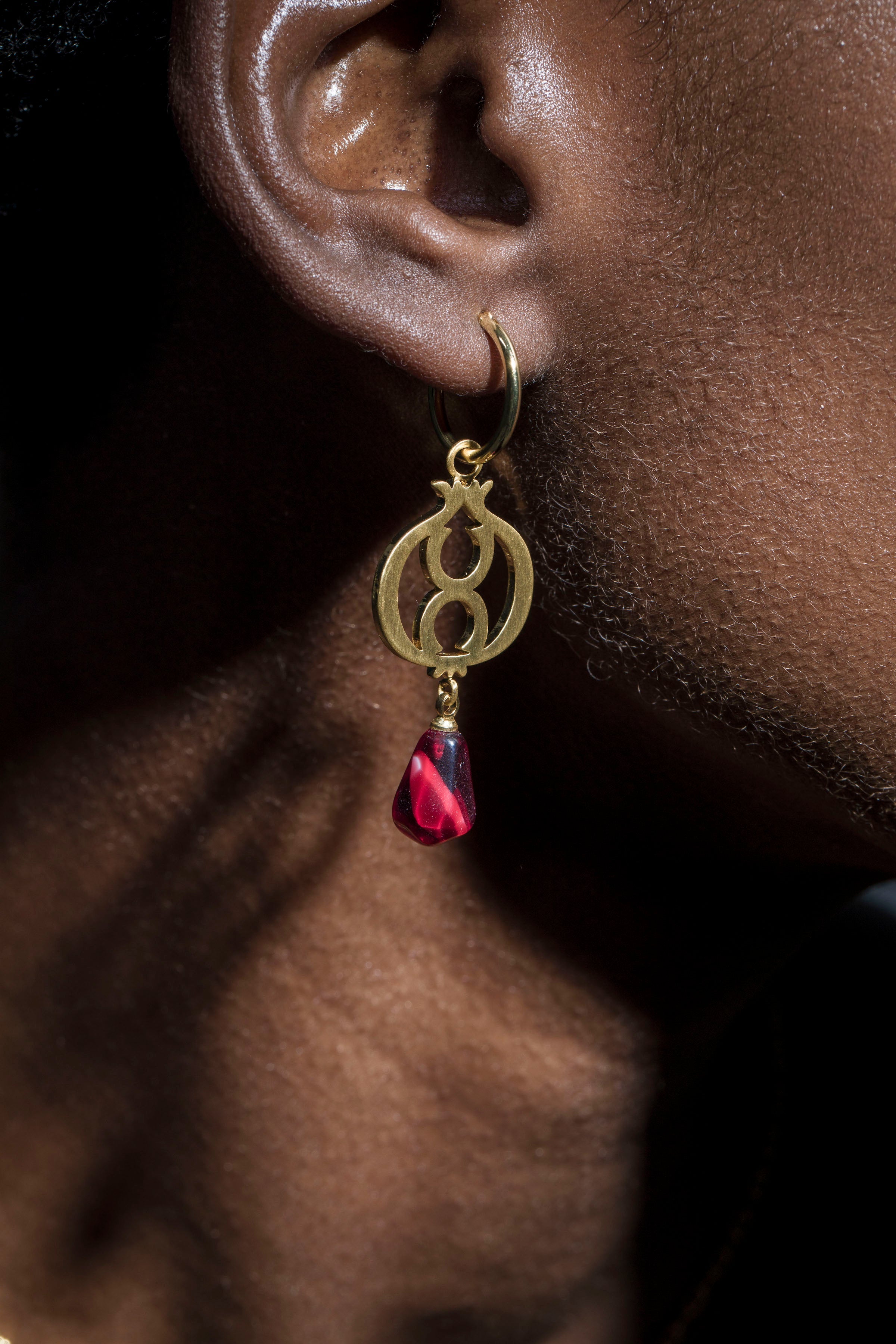Pomegranate Gold Earrings