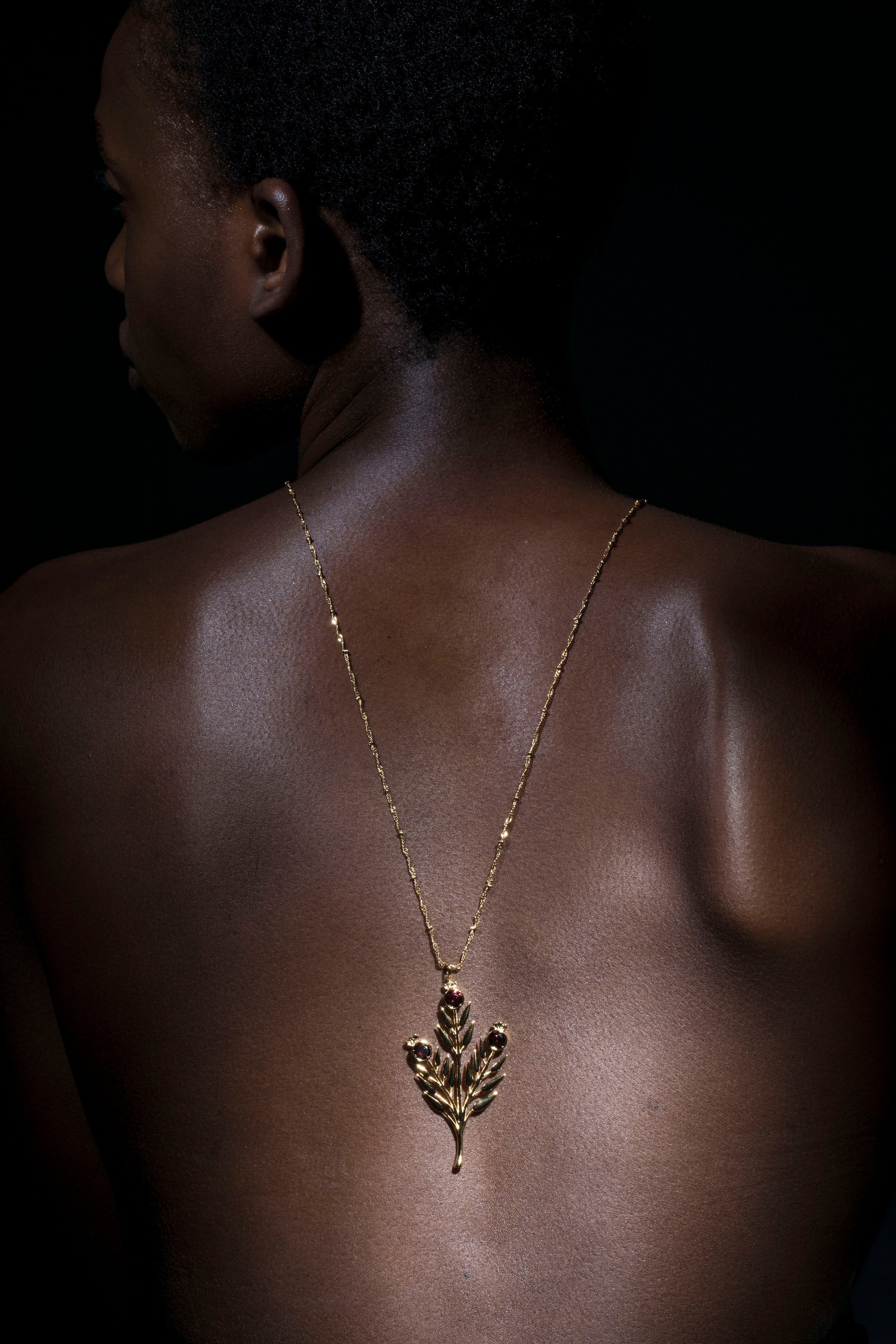 Pomegranate Branch Necklace