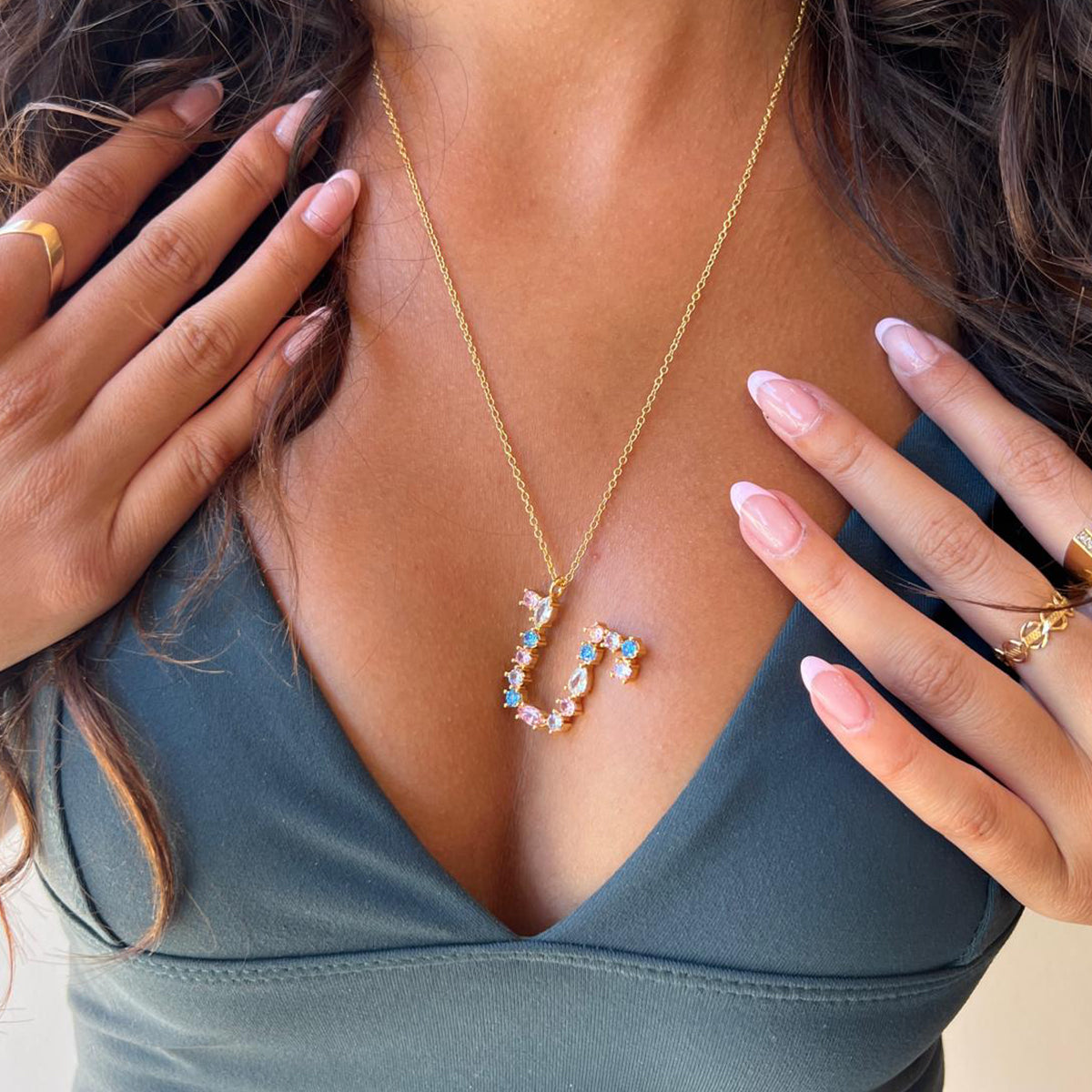 Armenian Initials Pastel Necklace