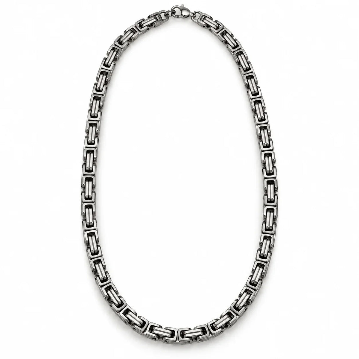 Silver double chain neckalce