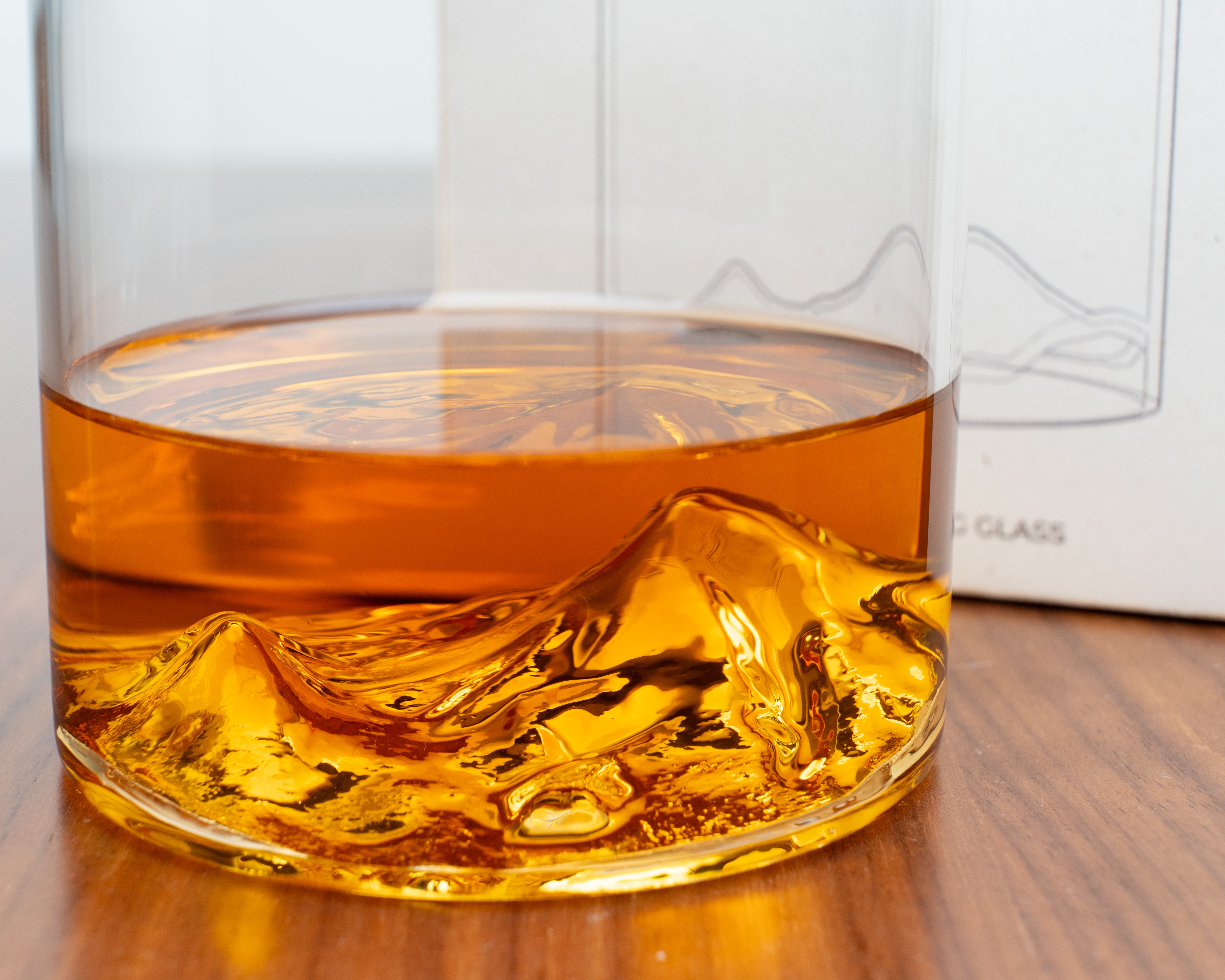 Armenian glass with Mount Ararat symbol