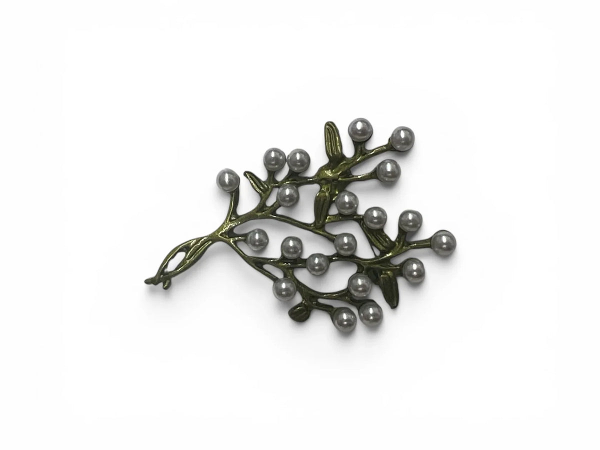 Pearl Botanical Branch Brooch Pin