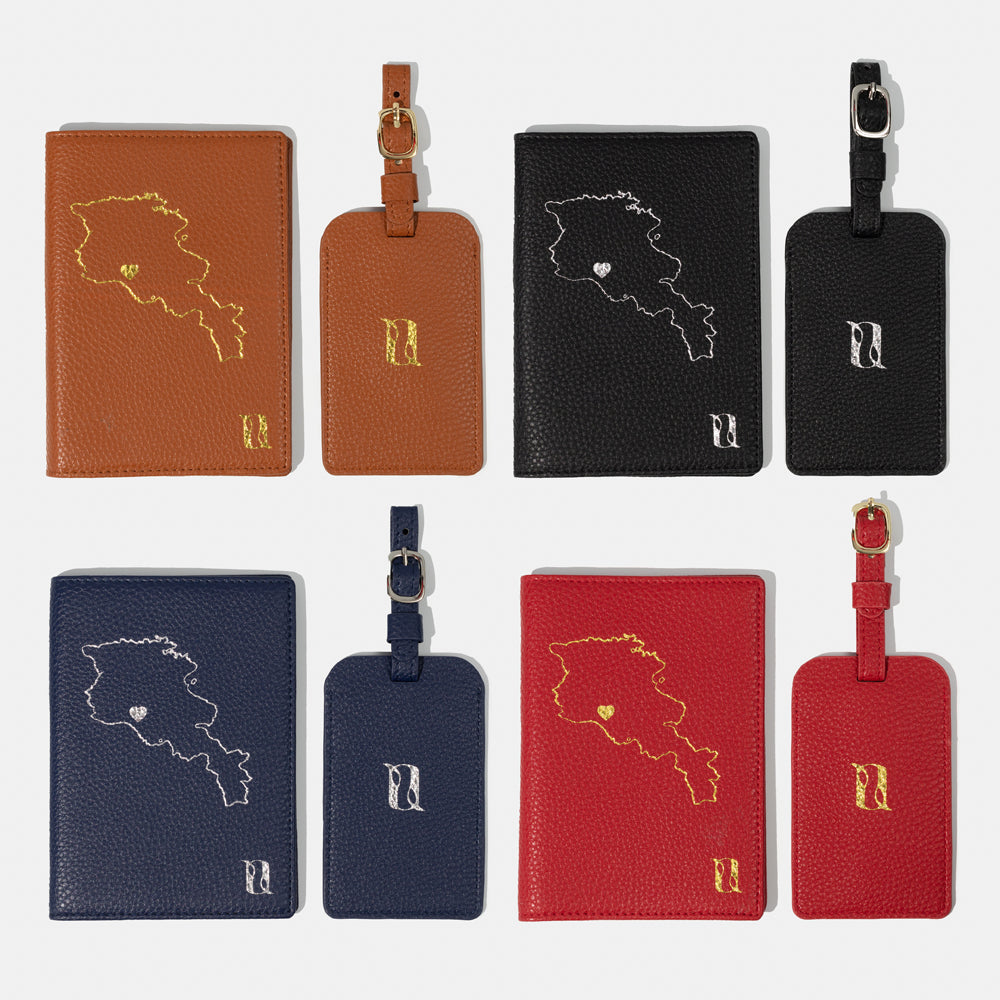 Love Armenia Passport Holder & Luggage Tag Travel gift Set/BUY ONE GET ONE FREE