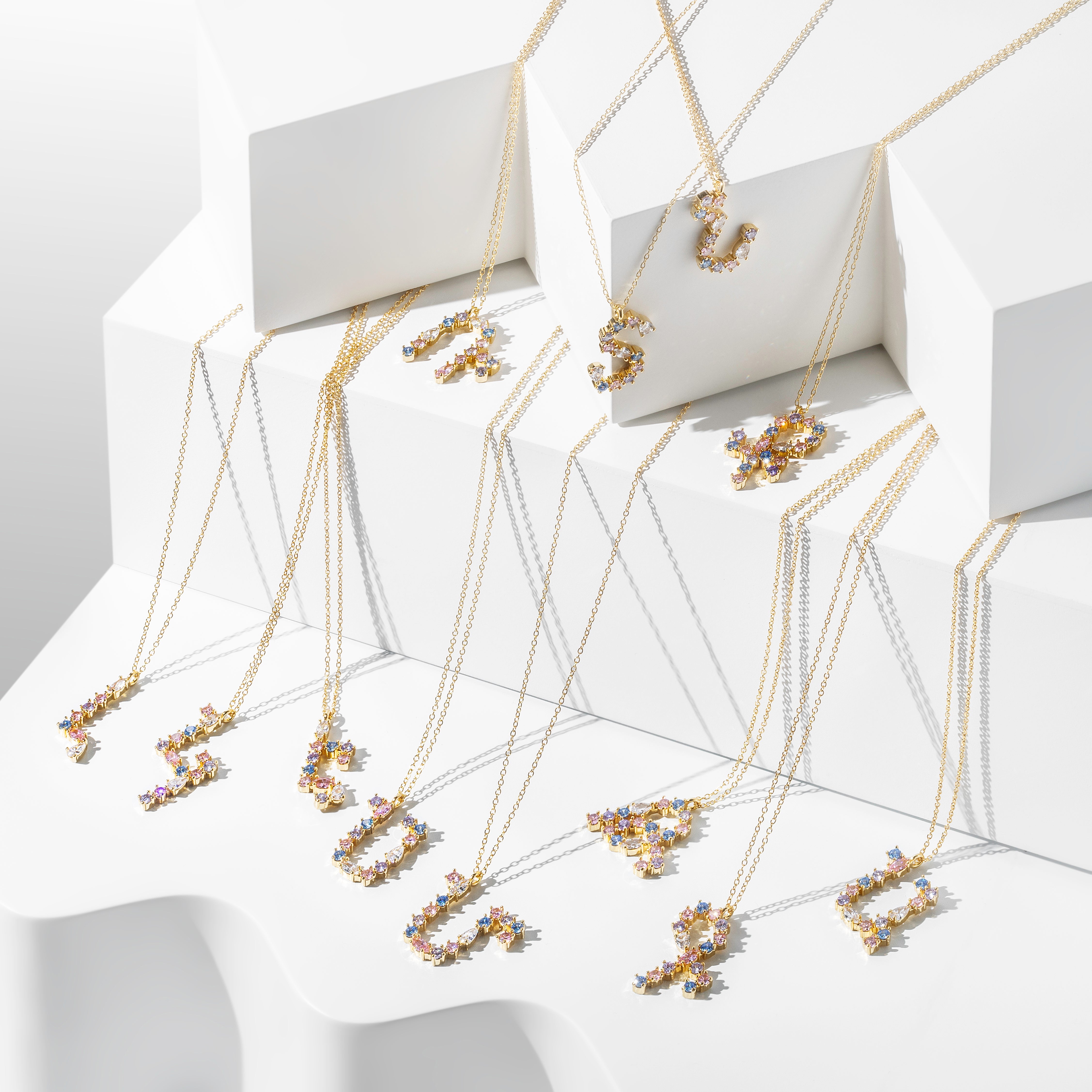 Armenian Initials Pastel Necklace