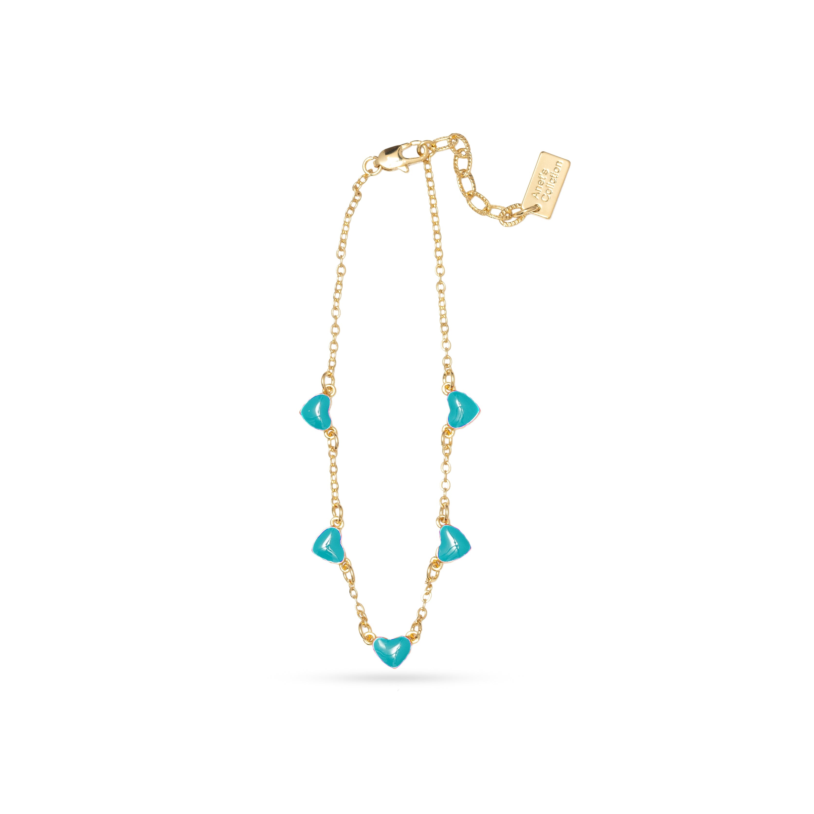 Heartfelt Charm: Chain of Hearts Bracelet