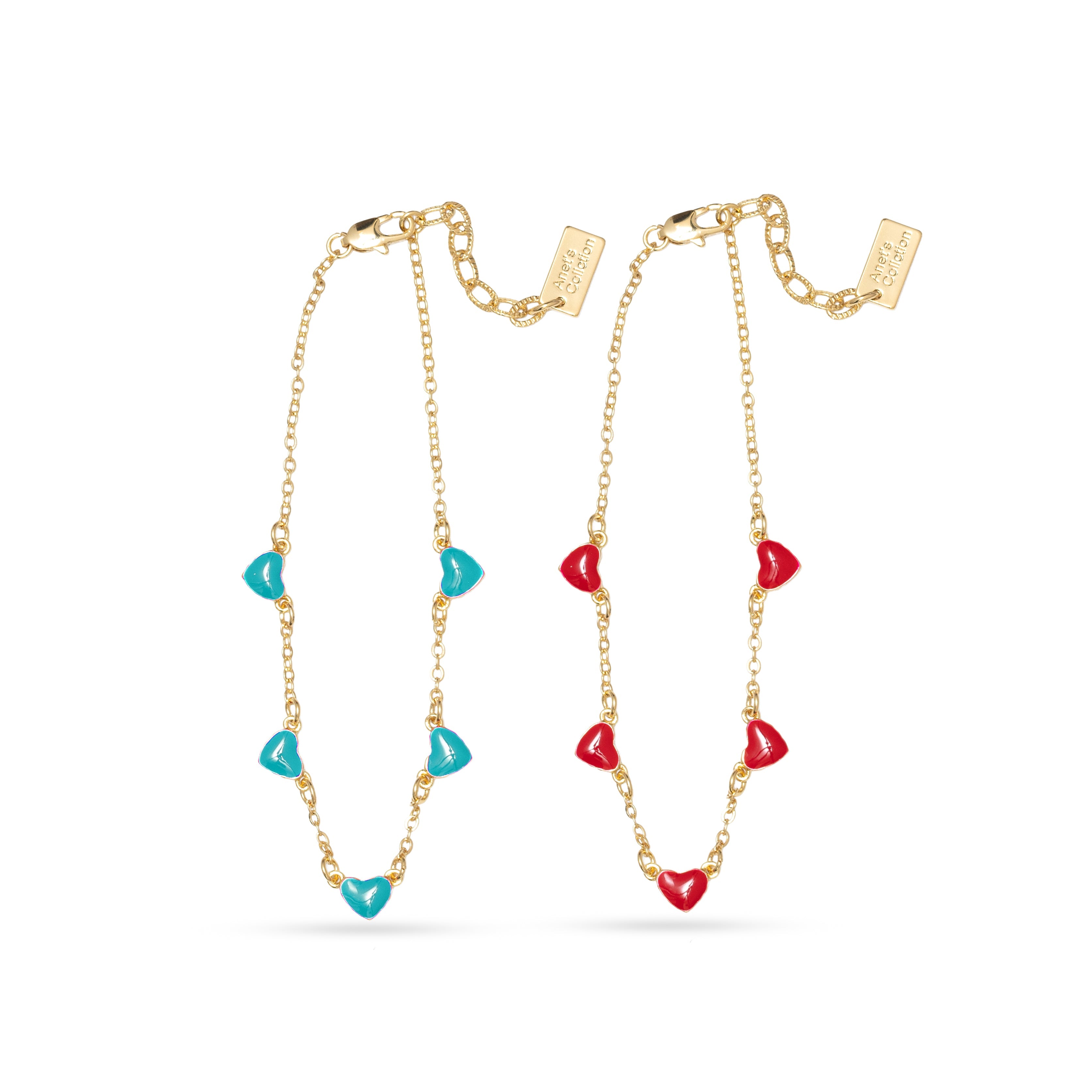 Heartfelt Charm: Chain of Hearts Bracelet