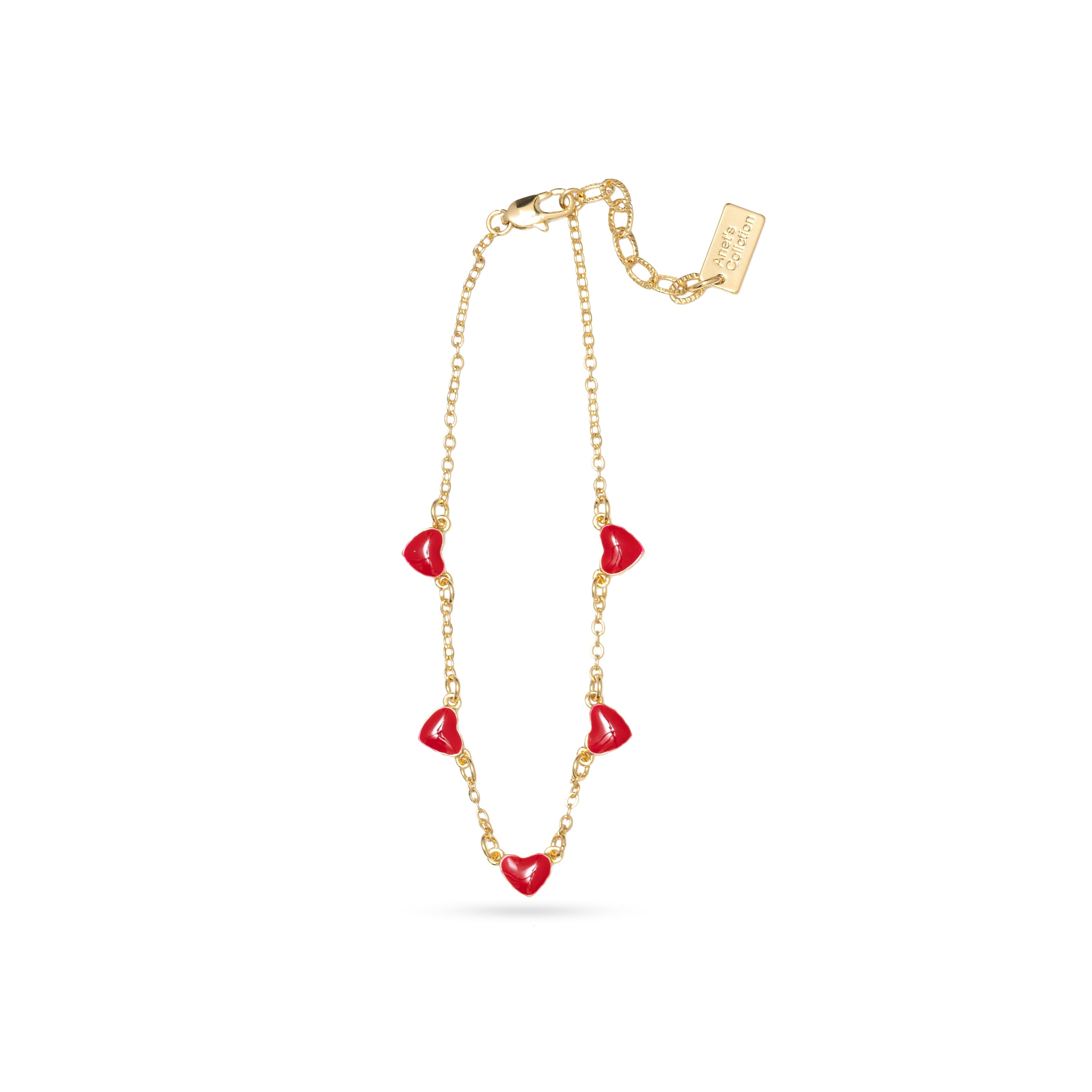 Heartfelt Charm: Chain of Hearts Bracelet