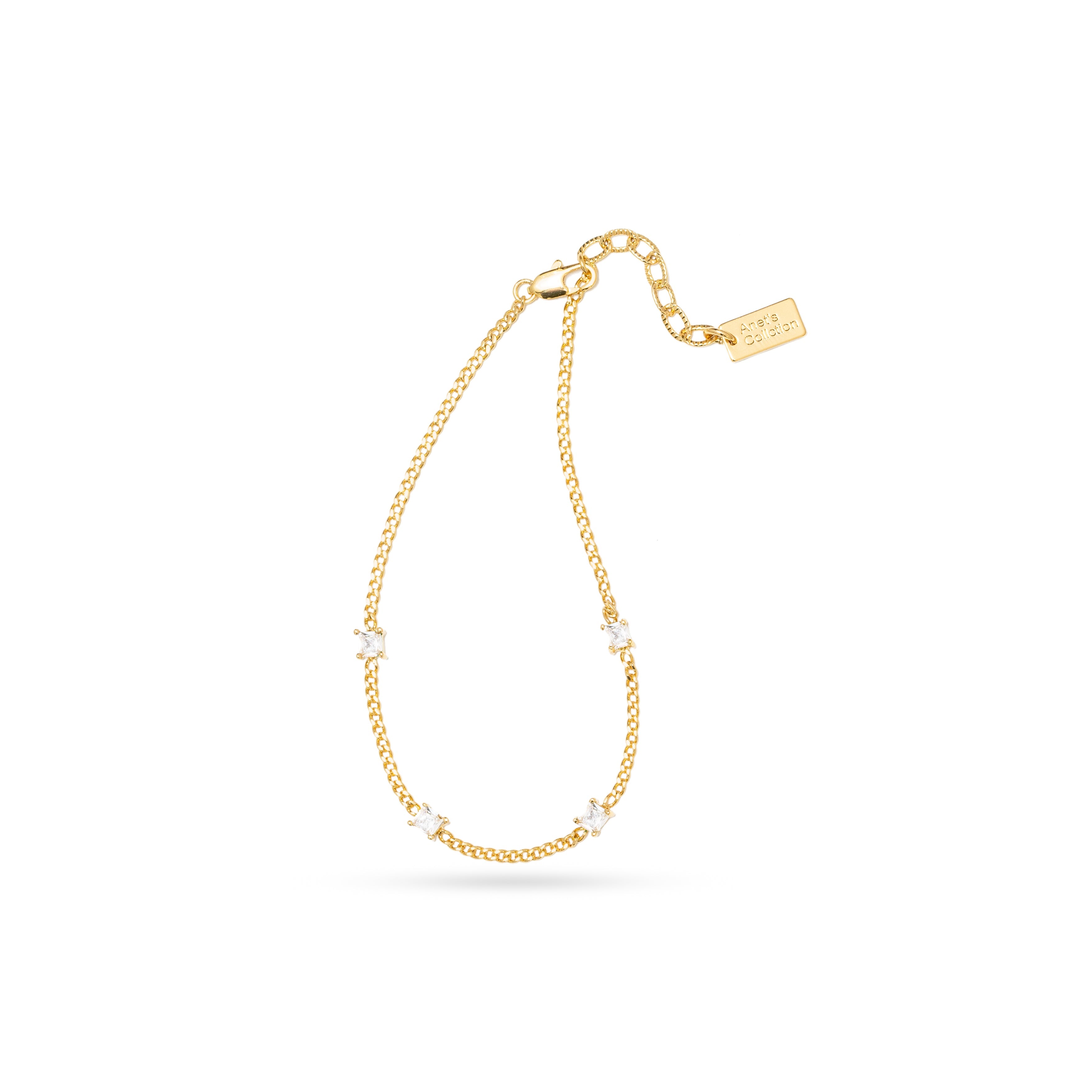 AC Gold Plated Bracelet with Colored Zircon Gemstone