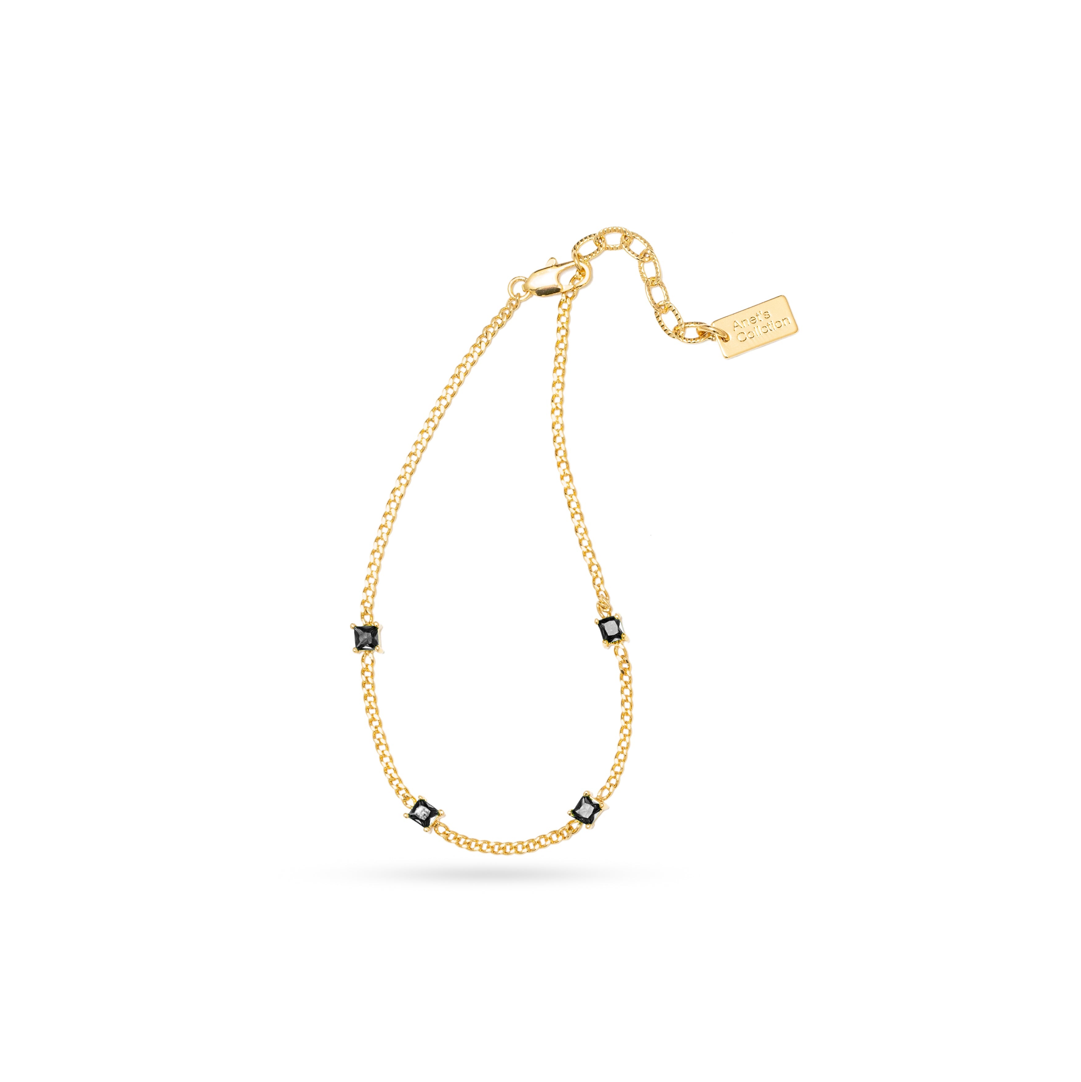 AC Gold Plated Bracelet with Colored Zircon Gemstone