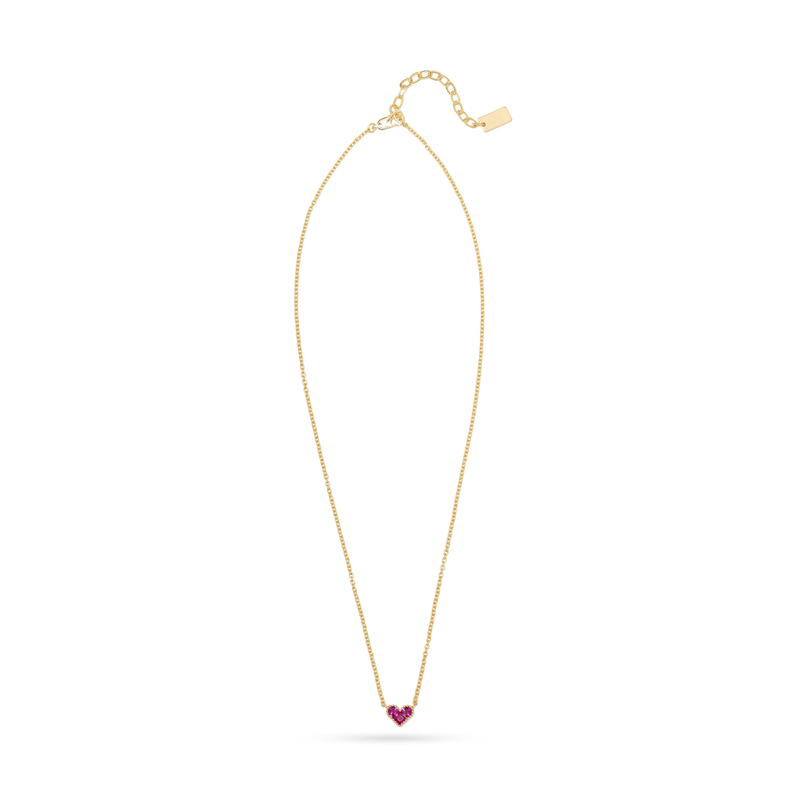 AC Heart Necklace with Gemstone