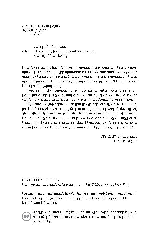 Marianna Hakobyan – Don't Change the Names