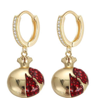 Drop Pomegranate Earrings #1