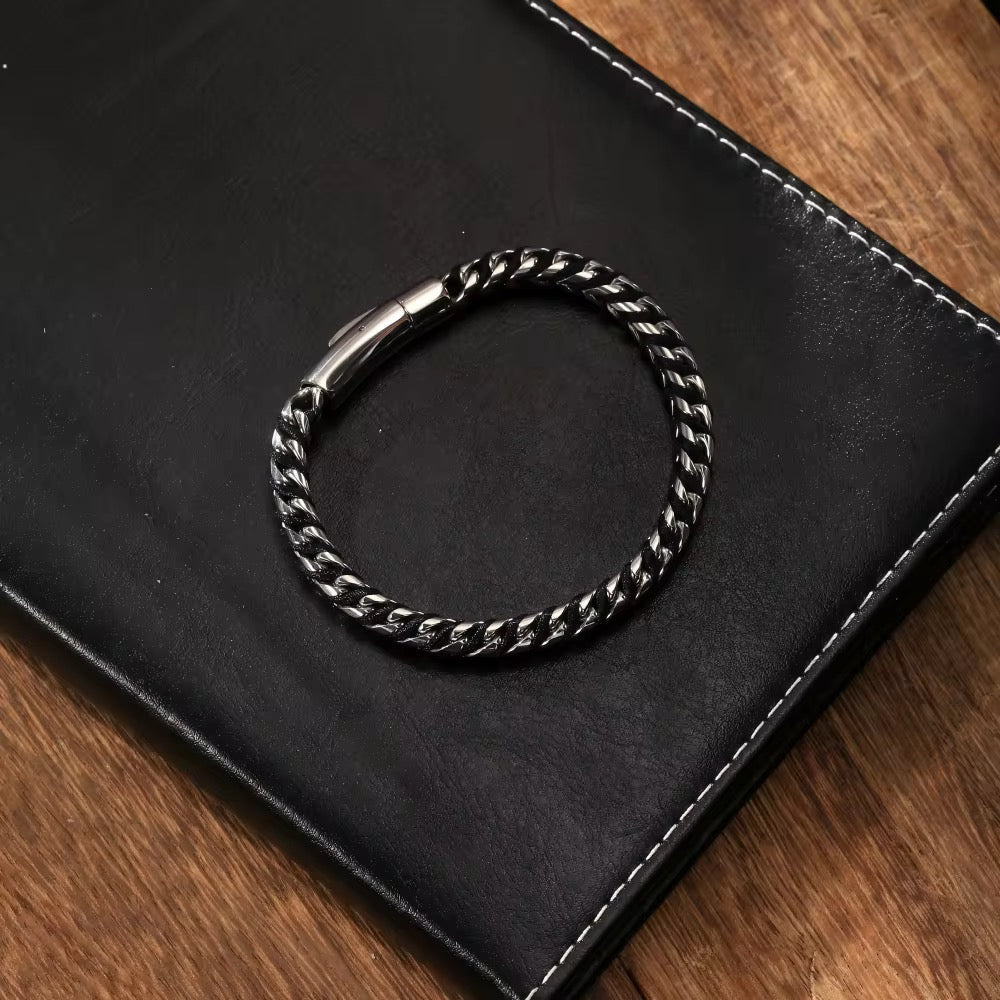 Steel Edge Braided Men's Bracelet