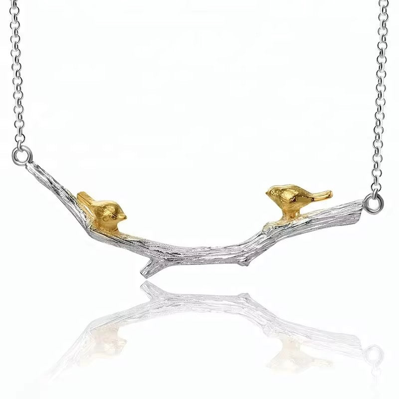 Nightingales on Branch Necklace #2