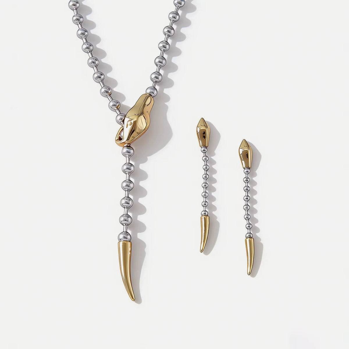 Gold and silver necklace