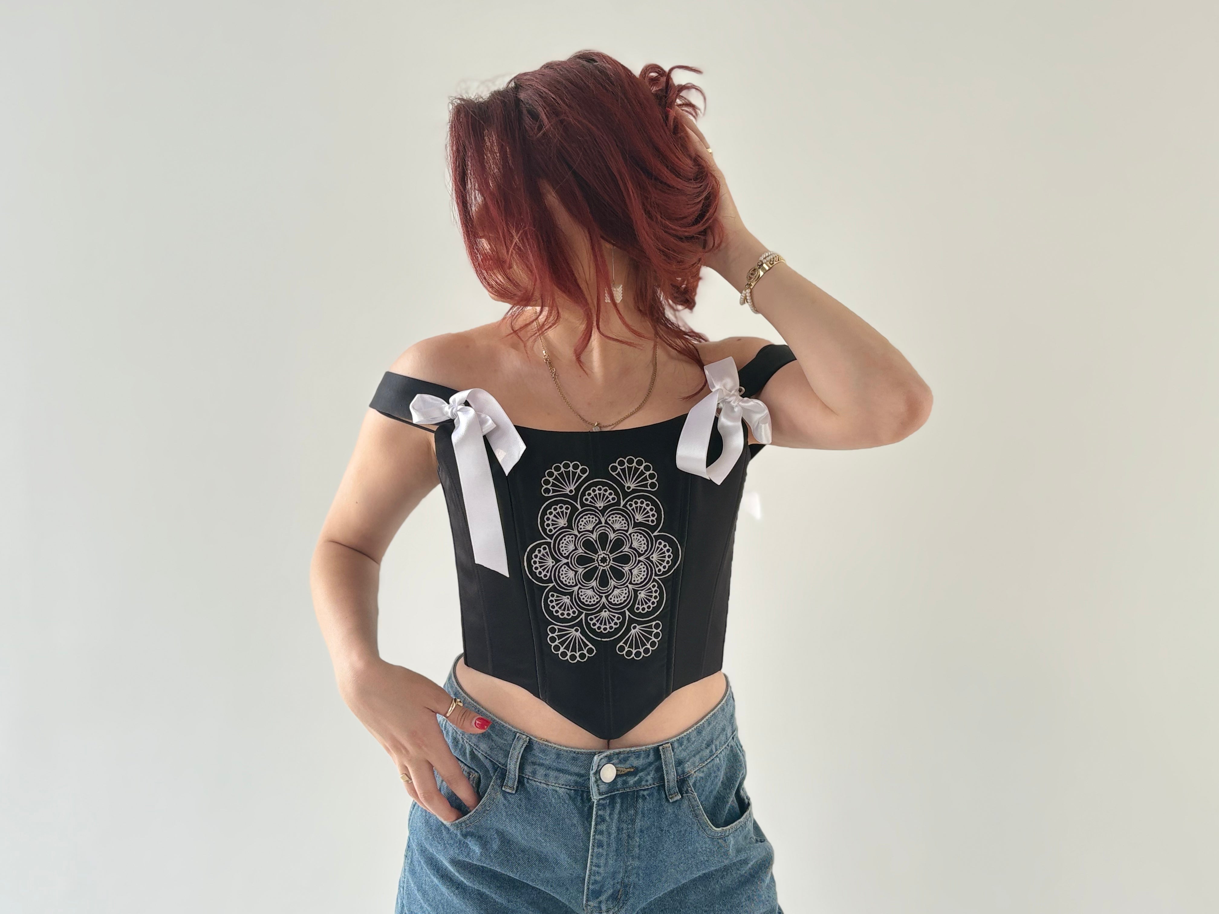 "My Yerevan" Series Republic Square Stone Flower Embroidered Corset