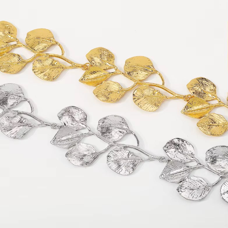 Botanical Leaf Statement Necklace