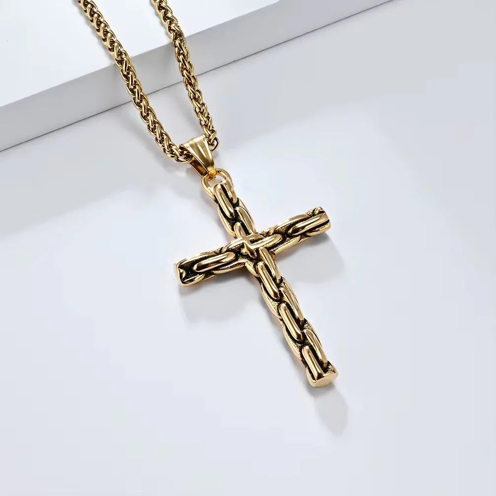 Linked Faith Cross Necklace