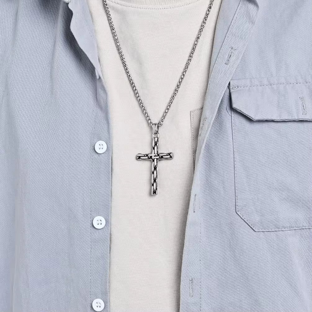 Linked Faith Cross Necklace